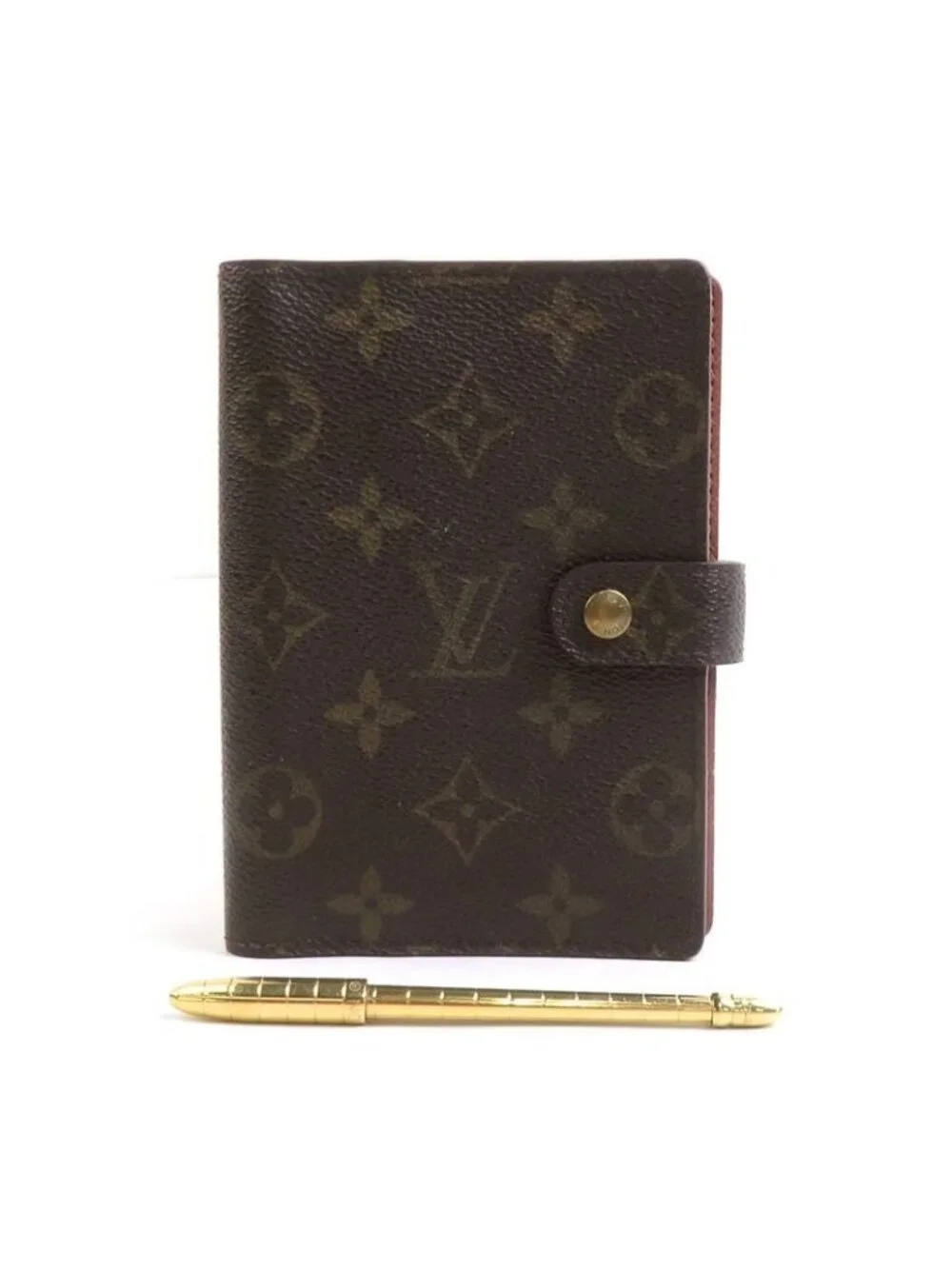 Louis Vuitton Ballpoint Pen Set Notebook Cover Monogram Agenda PM